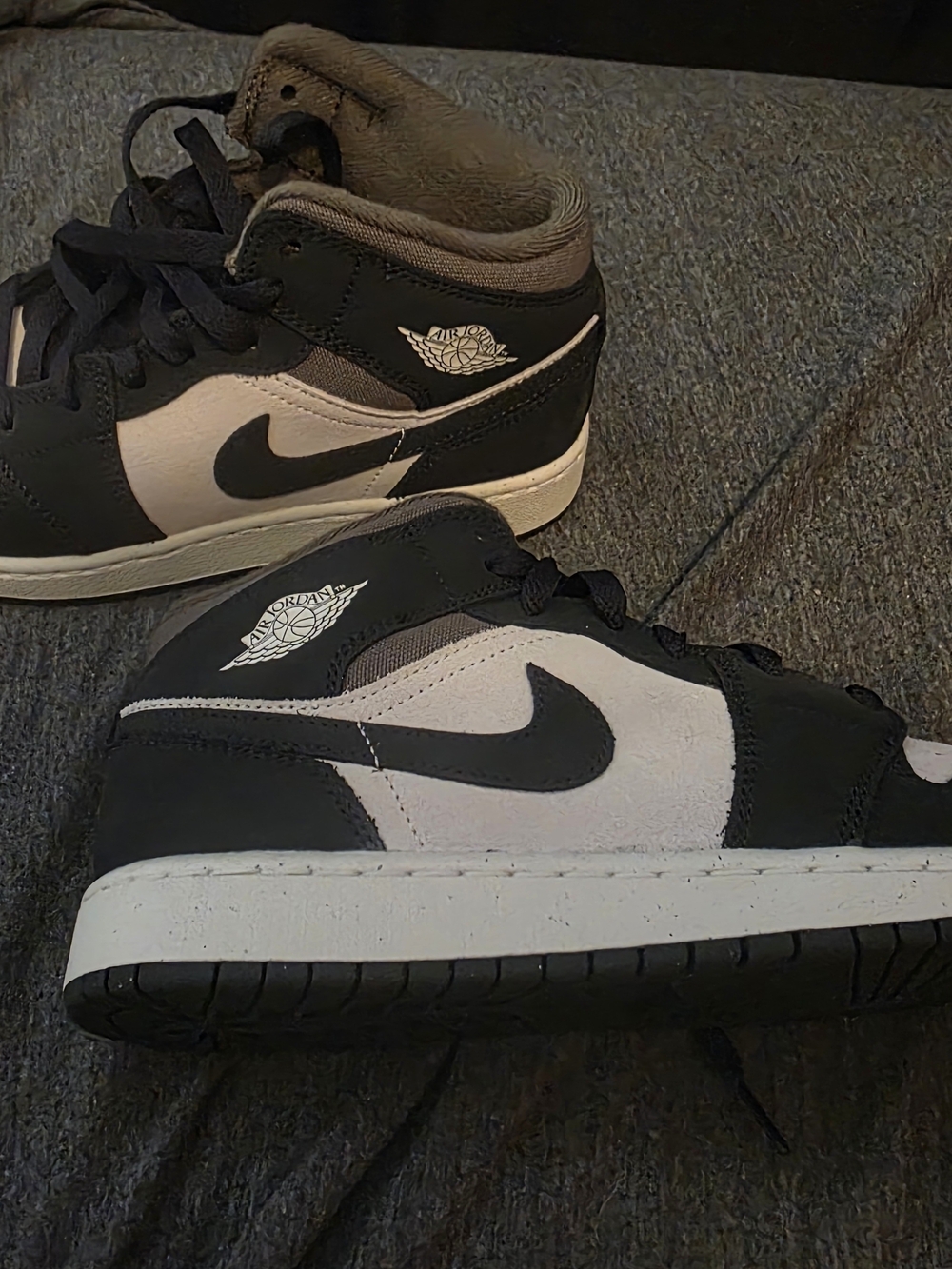 Nike Black and White Mid-Top Sneakers